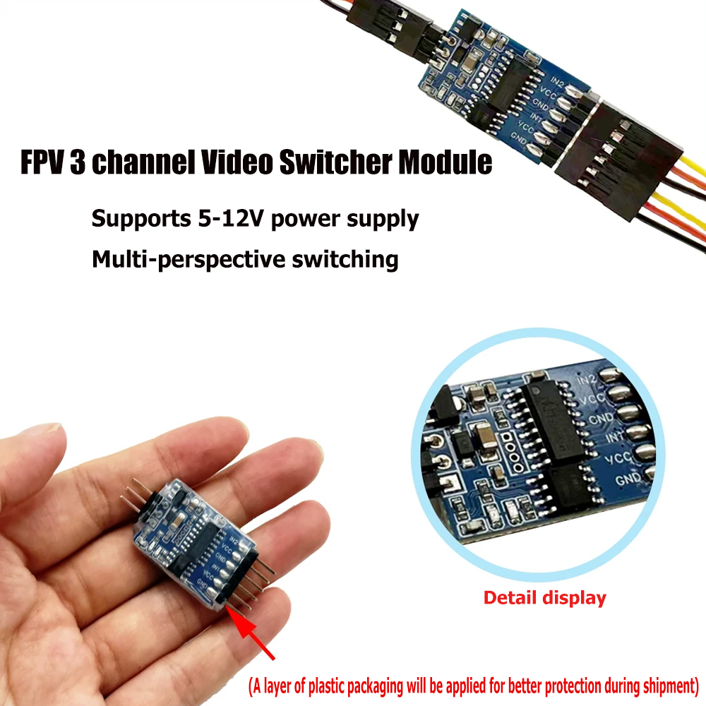 5.8G 3 Channel Video Switcher  - огляд і ціна Drone Motor